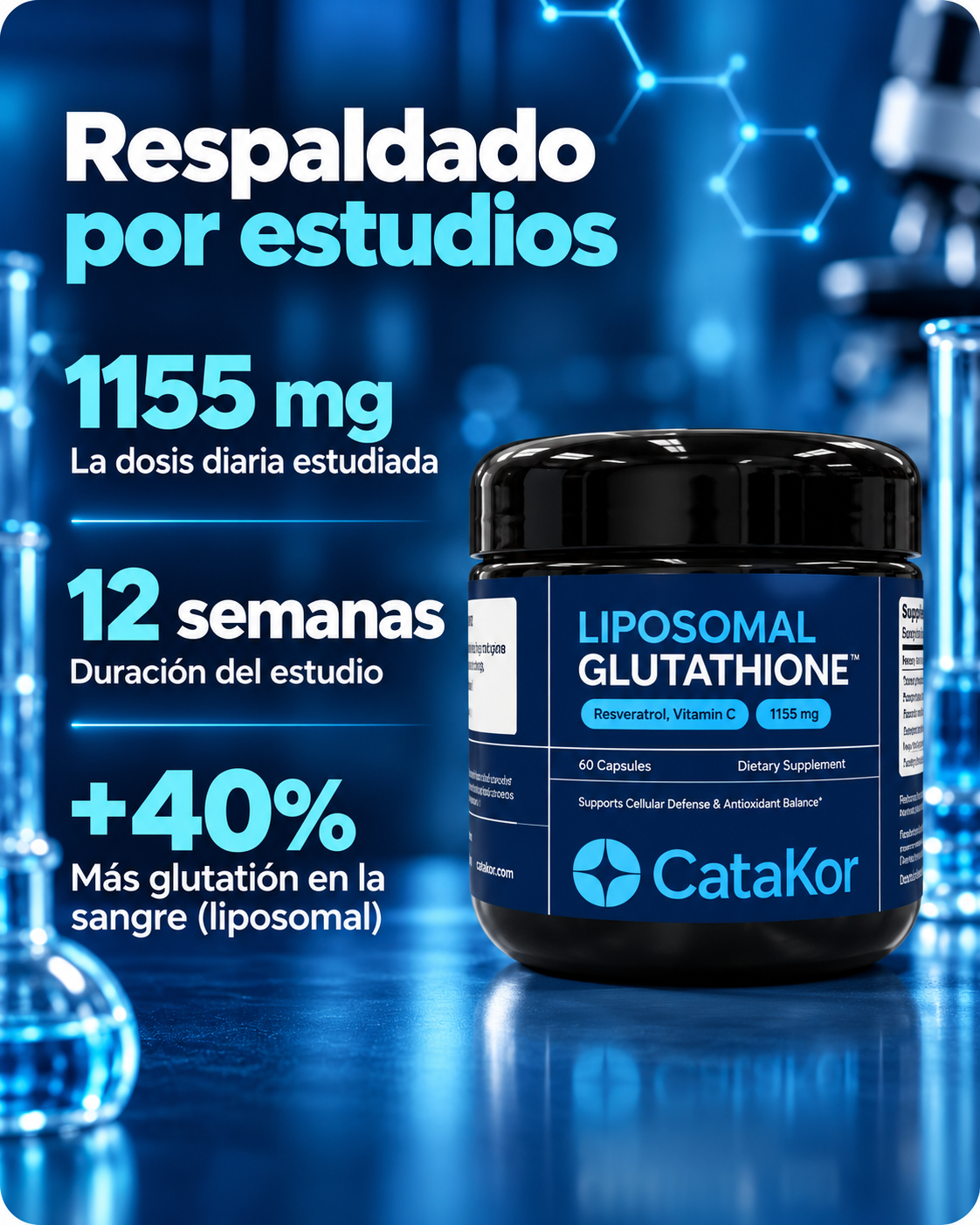 Glutatión Liposomal Cata·Kor 60 Cápsulas